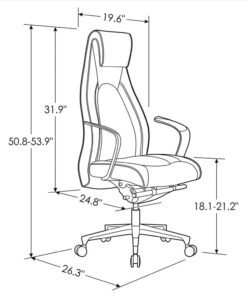 كرسي تنفيذي فاخر بظهر عالٍ – F-108-EXECUTIVE-HIGH-BACK-PU-CHAIR 11