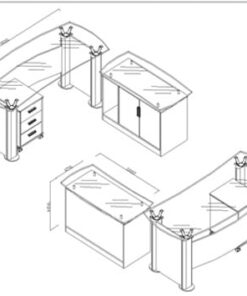 مكتب رئاسي زجاجي ضخم – MF-2305B-220 5