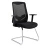 كرسي زوار شبكي أسود ثابت – WY-03C-BLACK-VISITOR-CHAIR