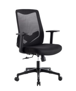Alternative view of كرسي مكتبي شبكي أسود متوسط – WY-03B-BLACK-MEDIUM-BACK-CHAIR