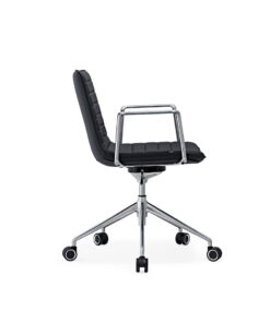 كرسي مكتب جلد أسود أنيق – M8541-FULLY-UPHOLSTERED 6