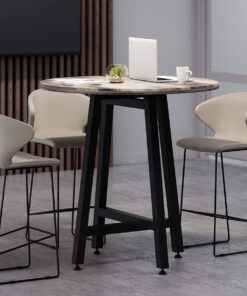 Alternative view of كرسي بار جلدي بارتفاع عالٍ – H-5190-1-LEATHER-COUNTER-HEIGHT-CHAIR